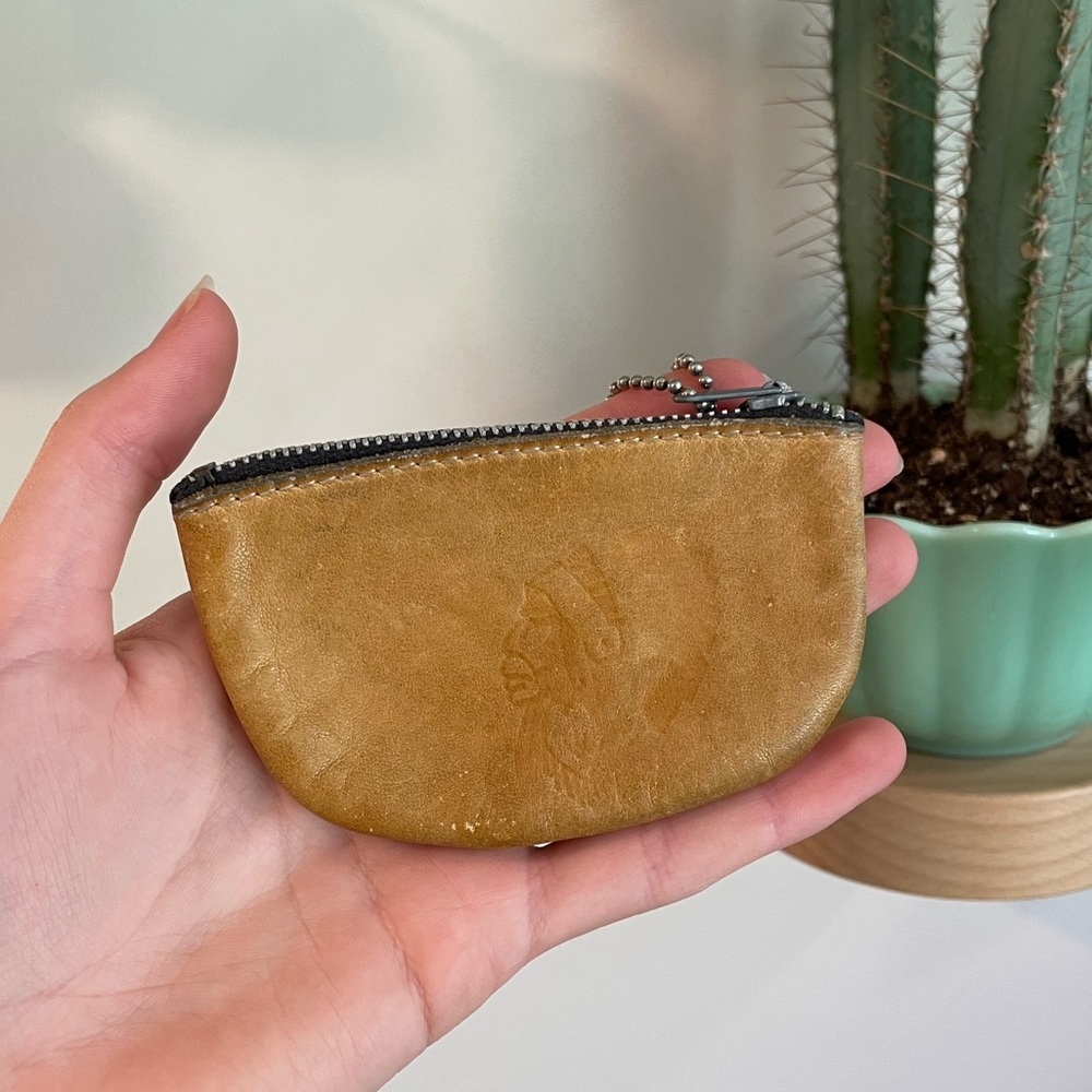 Vintage leather coin purse